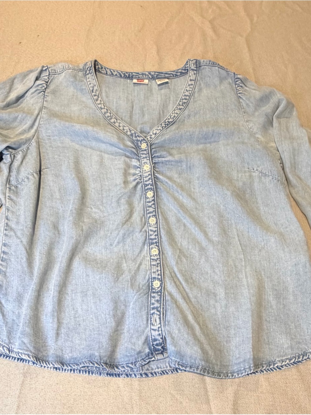 Levi's Light Blue Denim Button-Front Women's Shirt